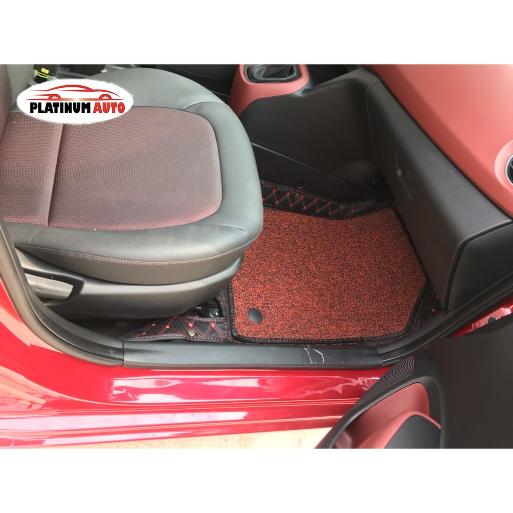 Thảm lót sàn ô tô 6D Hyundai I10 da PU cao cấp, không mùi, giảm 20% tiếng ồn