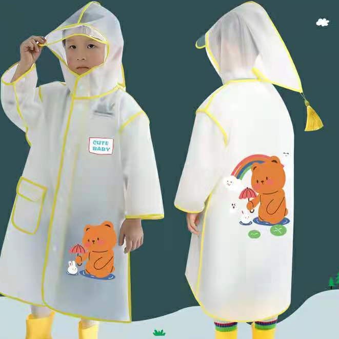 Áo mưa bảo vệ khuôn mặt cho bé tiện lợi hình ảnh hoạt hình Bảo vệ toàn diện