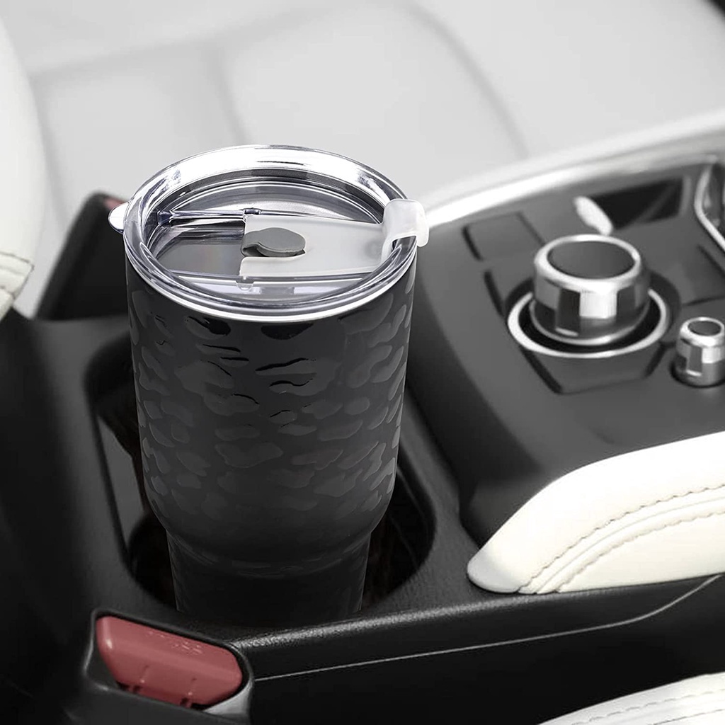 Ly Giữ Nhiệt Thái Lan 900ml Bằng Inox Sơn Nhám Giọt Nước + Túi Đựng Ly, Ống Hút Inox, Cọ Rửa - Cao Cấp, Chính Hãng