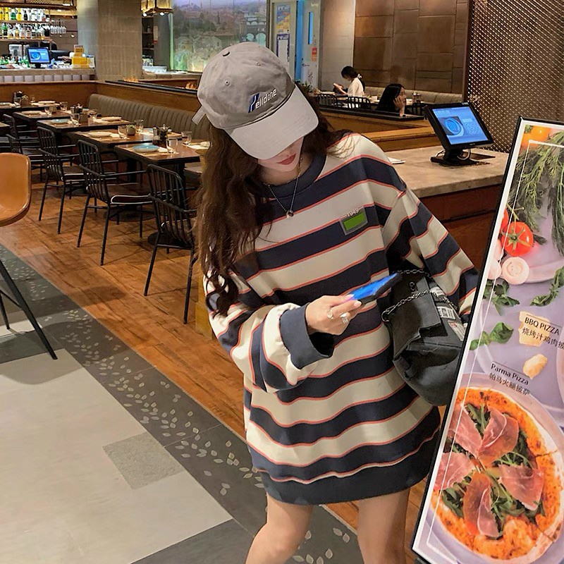 Áo Sweater Kẻ ngang phong cách Ulzzang Hàn Quốc tay dài CoolZ CZ701 | BigBuy360 - bigbuy360.vn