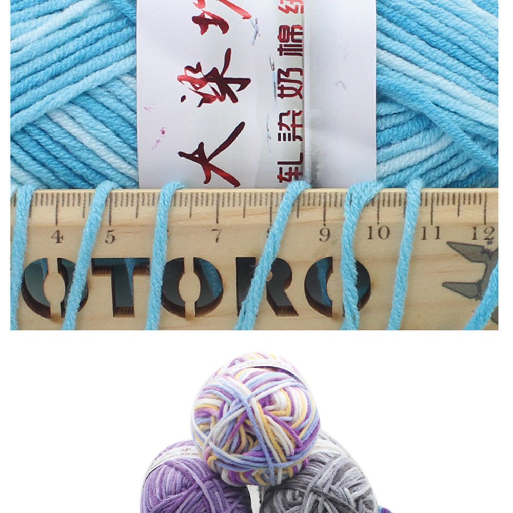 Cuộn len cotton mềm màu tùy chọn chất lượng cao dùng để đan khăn choàng em bé