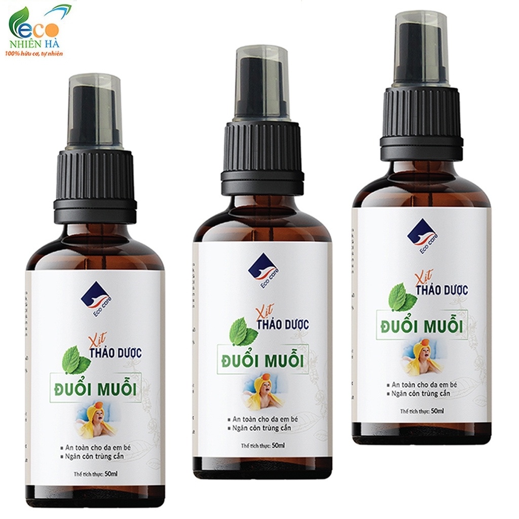 Tinh dầu đuổi muỗi ECOCARE 50ml, tinh dầu thiên nhiên xịt cơ thể, xịt thảo dược