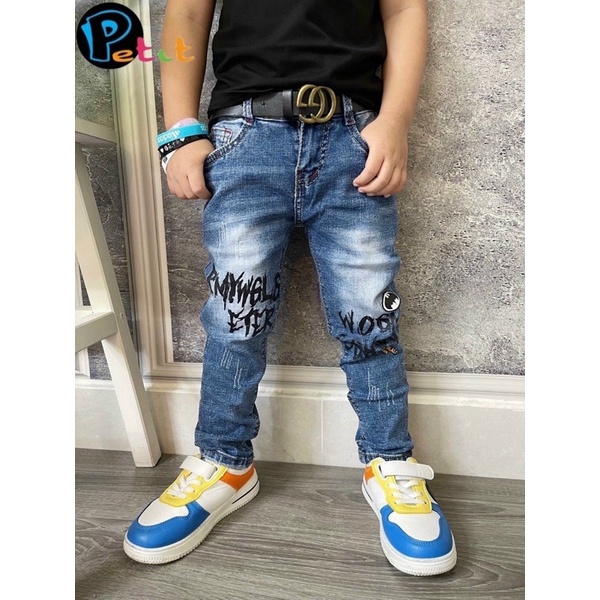 10-35kg QUẦN JEAN DÀI THỜI TRANG BÉ TRAI CỰC NGẦU PET005-036