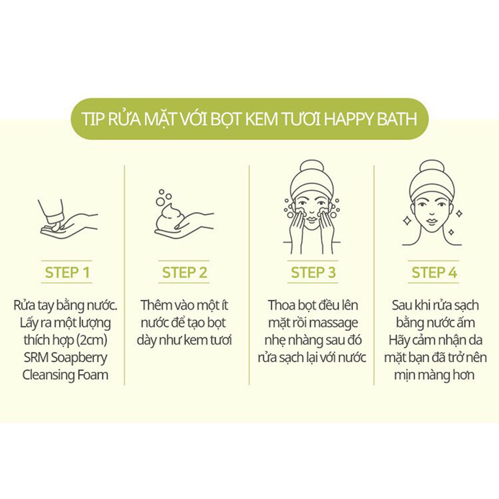 Sữa Rửa Mặt Tràm Trà Happy Bath Tea Tree Acne Cleansing Foam 150g