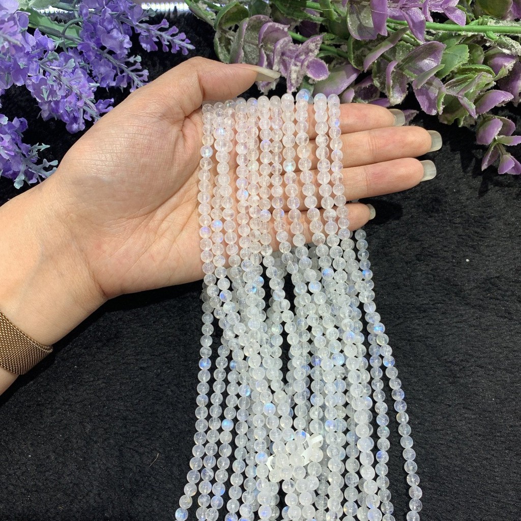 Vòng tay hạt đá Moonstone Mặt Trăng quấn 3 vòng tay Tặng hộp đỏ - Trang sức phong thủy