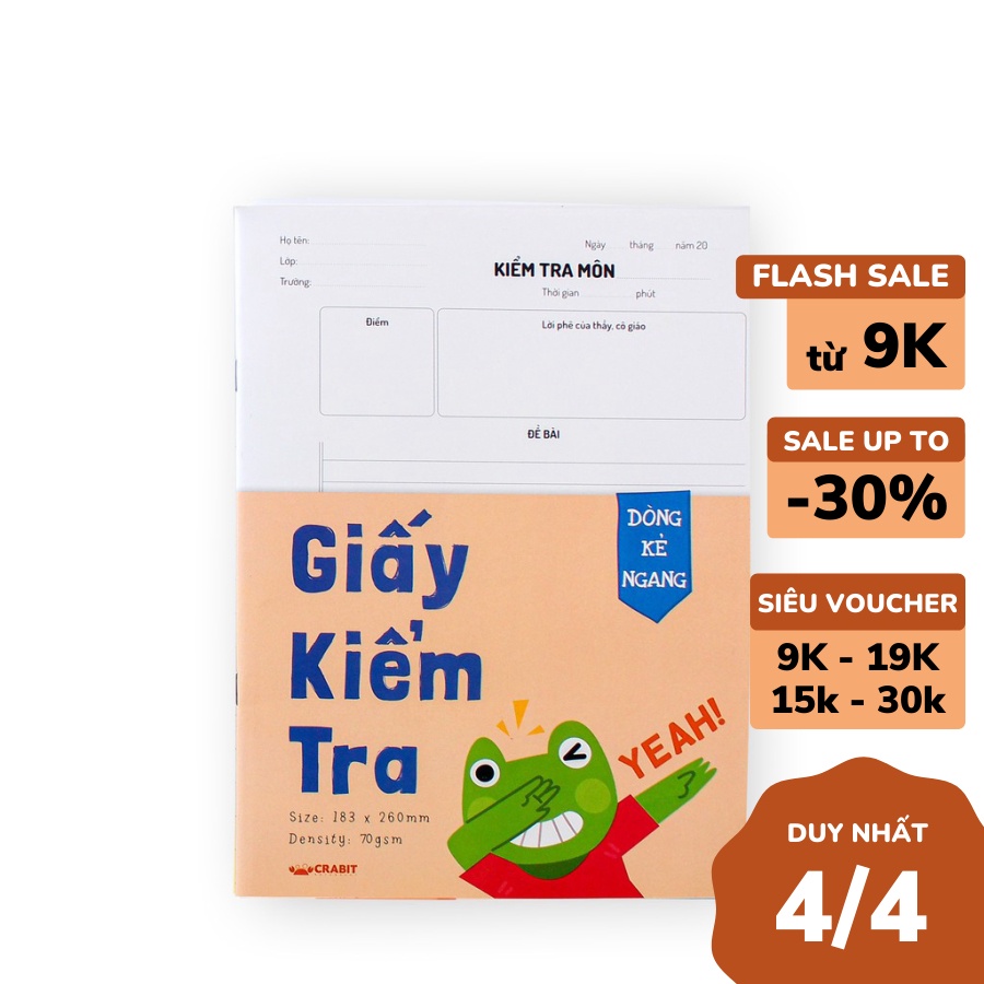 Tập 15 Giấy kiểm tra đôi Crabit