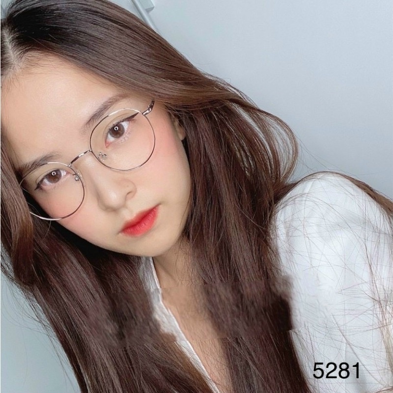 Kính cận nam nữ kim loại thanh mảnh 5281, kèm tròng 0 độ - Vii Store