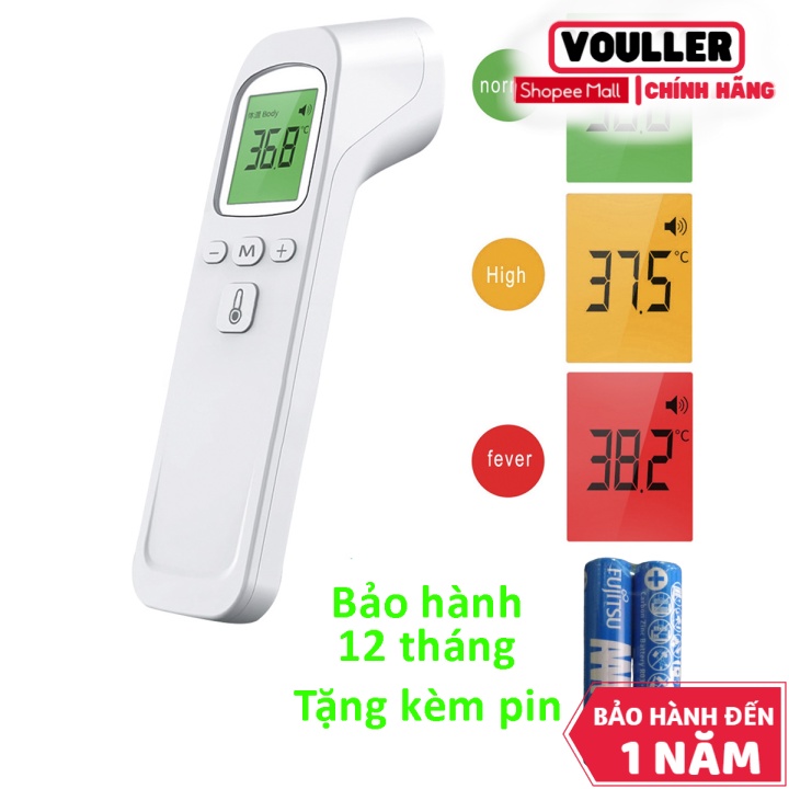 Nhiệt Kế Vouller Hồng Ngoại Yhky-2000 Đo Nhiệt Độ Không Cần Tiếp Xúc - Bảo Hành 12 Tháng - Tặng Kèm Pin Aaa