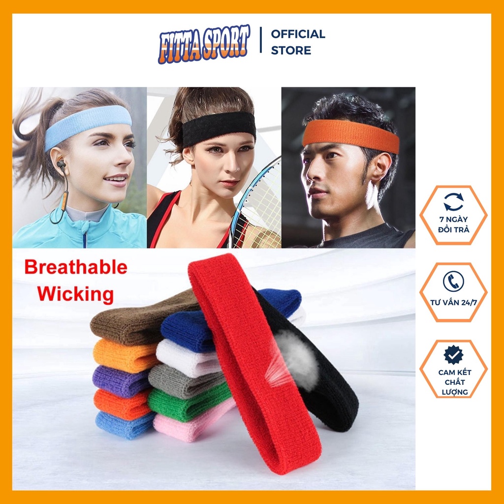 Băng Đô Thể Thao Headband Nam Nữ  FREESHIP  Băng Đô Trán Tập Gym, Yoga Thấm Mồ Hôi Co Dãn GY16