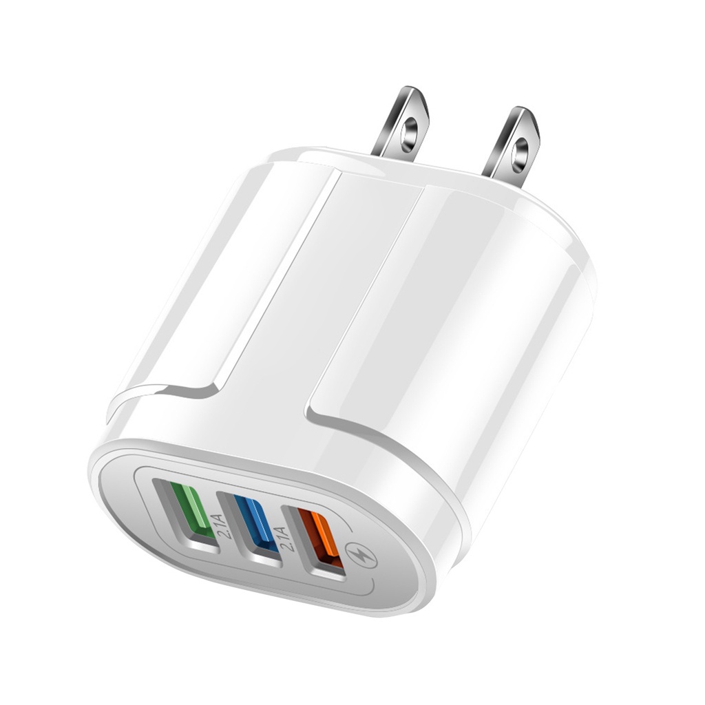 Cốc sạc nhanh 5V - 2.4 A 3 cổng USB cho nhiều điện thoại