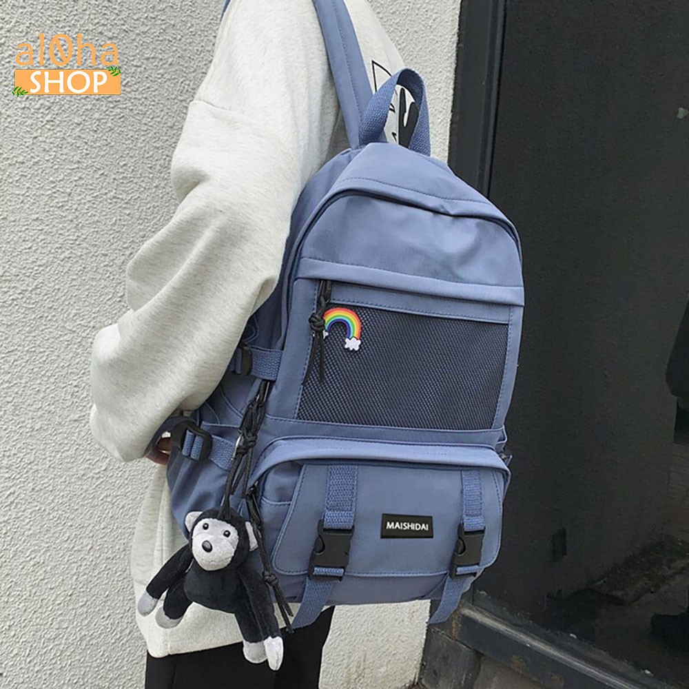 Balo - cặp sách Ulzzang nhiều ngăn B0166 Maishidai đi học, đi làm, du lịch, đựng laptop  Unisex nam nữ phong cách