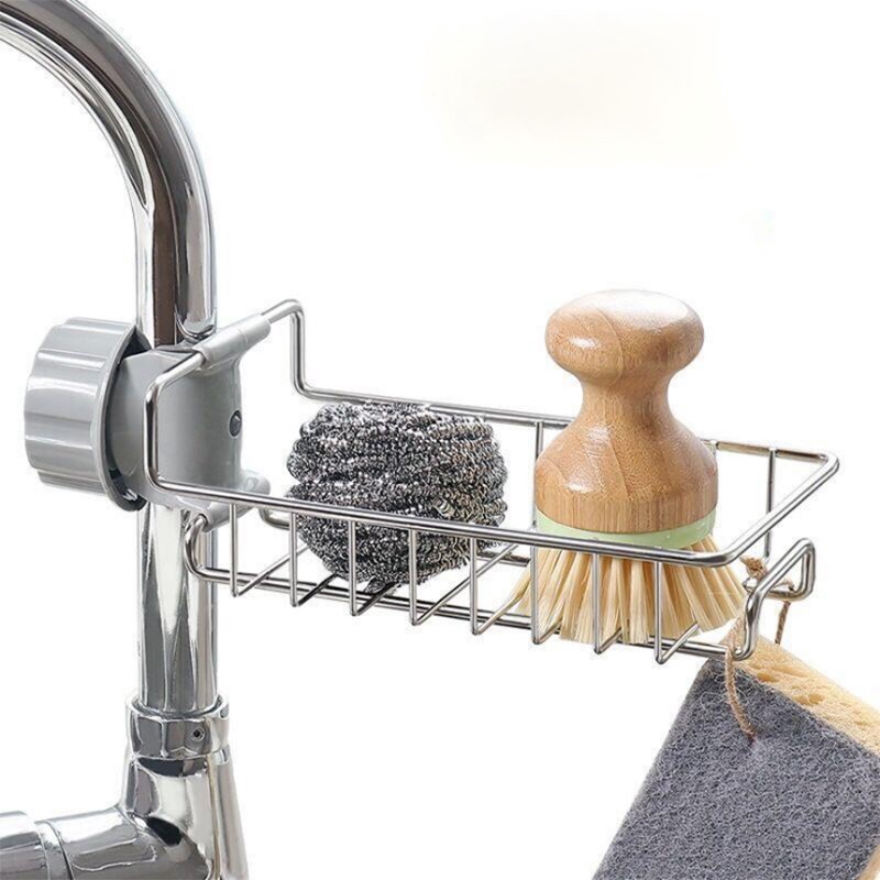 SWEEJAR Giá đựng vật dụng bằng thép không gỉ gắn vòi nước cho nhà bếp