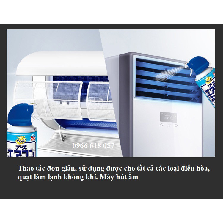 Bình xịt vệ sinh máy lạnh, máy lọc không khí, quạt hơi nước Nhật Bản