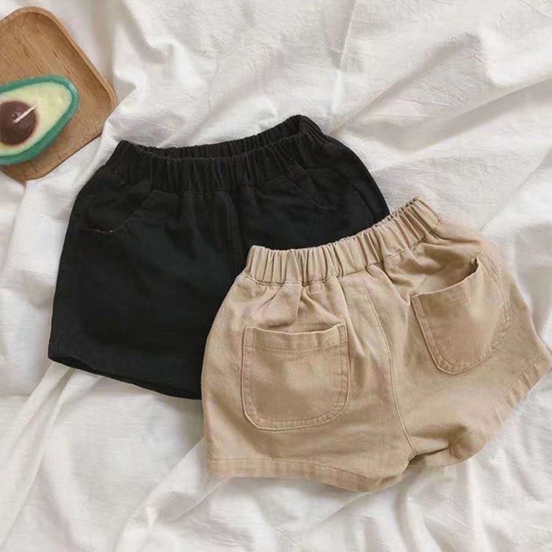 Quần short MNGRL kaki mềm mát phong cách Hàn Quốc thời trang dành cho trẻ em