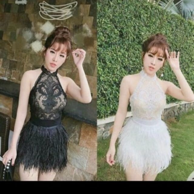 JUM TUA CỔ YẾM REN THÊU