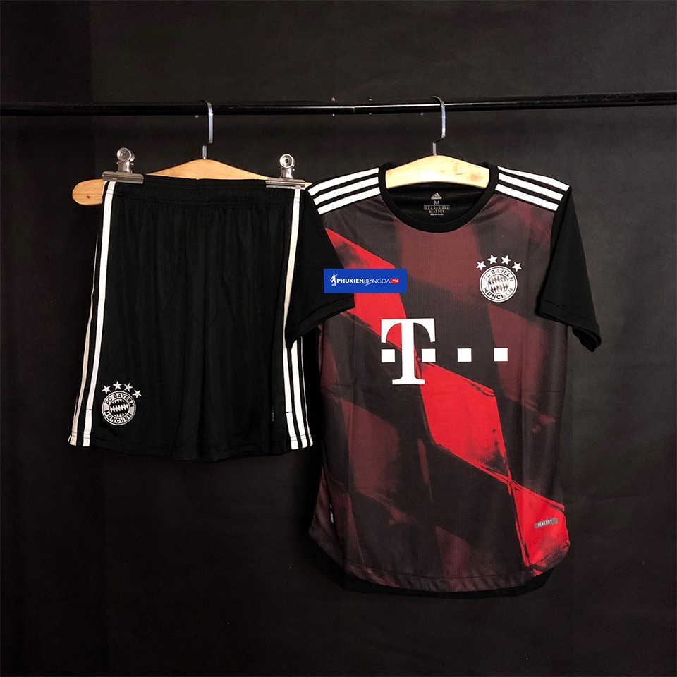 Áo Bayern Munich đen sân khách 2020-2021, áo Bayern Munich sân khách 2021 đen mẫu 3 SF ❝Thái Lan❞