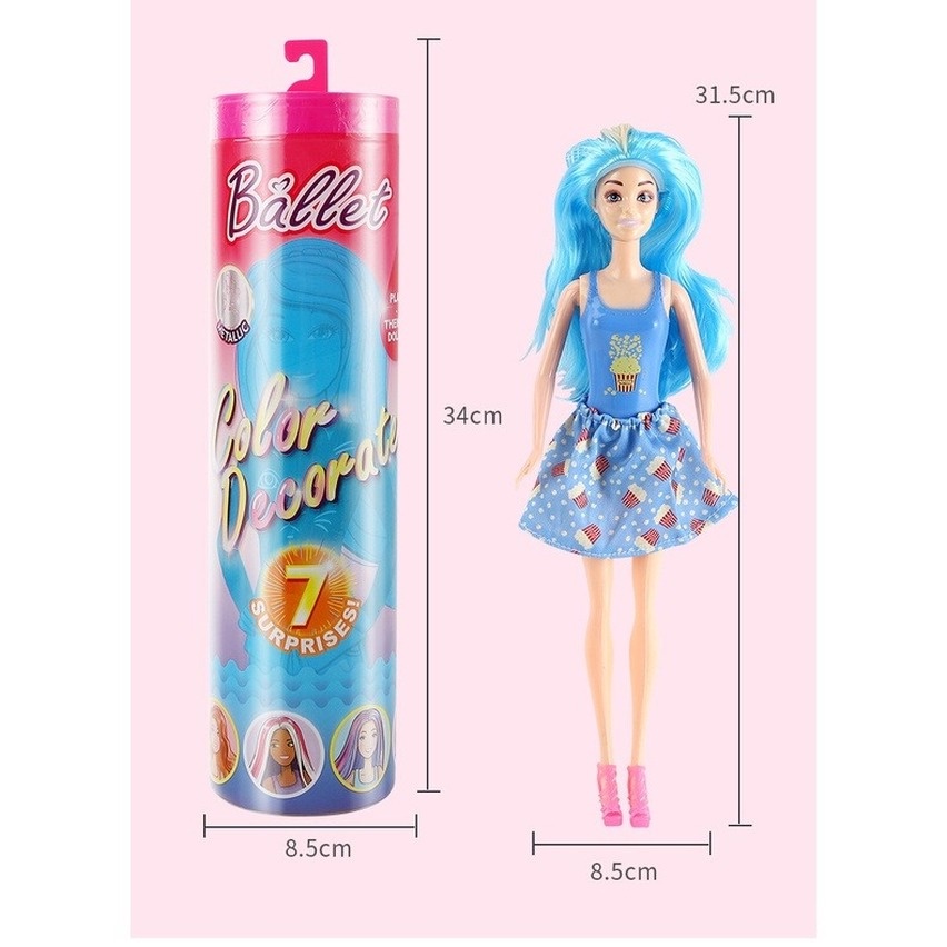 COD Hộp Búp Bê Barbie Đồ Chơi Bất Ngờ Thay Đổi Màu Sắc Có Thể Hòa Tan Trong Nước Làm Quà Tặng Sinh Nhật