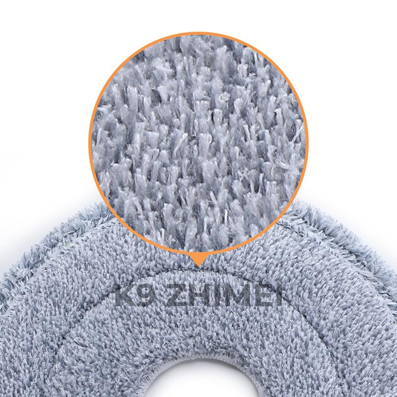 Bông Lau Sợi Microfiber Hình Tròn  Thay Thế Chổi Lau Nhà Tách Nước Bẩn