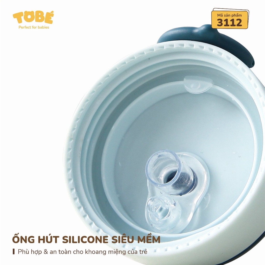 Quạt tích điện mini và Bình nước chống sặc cho Tobé cho các bé