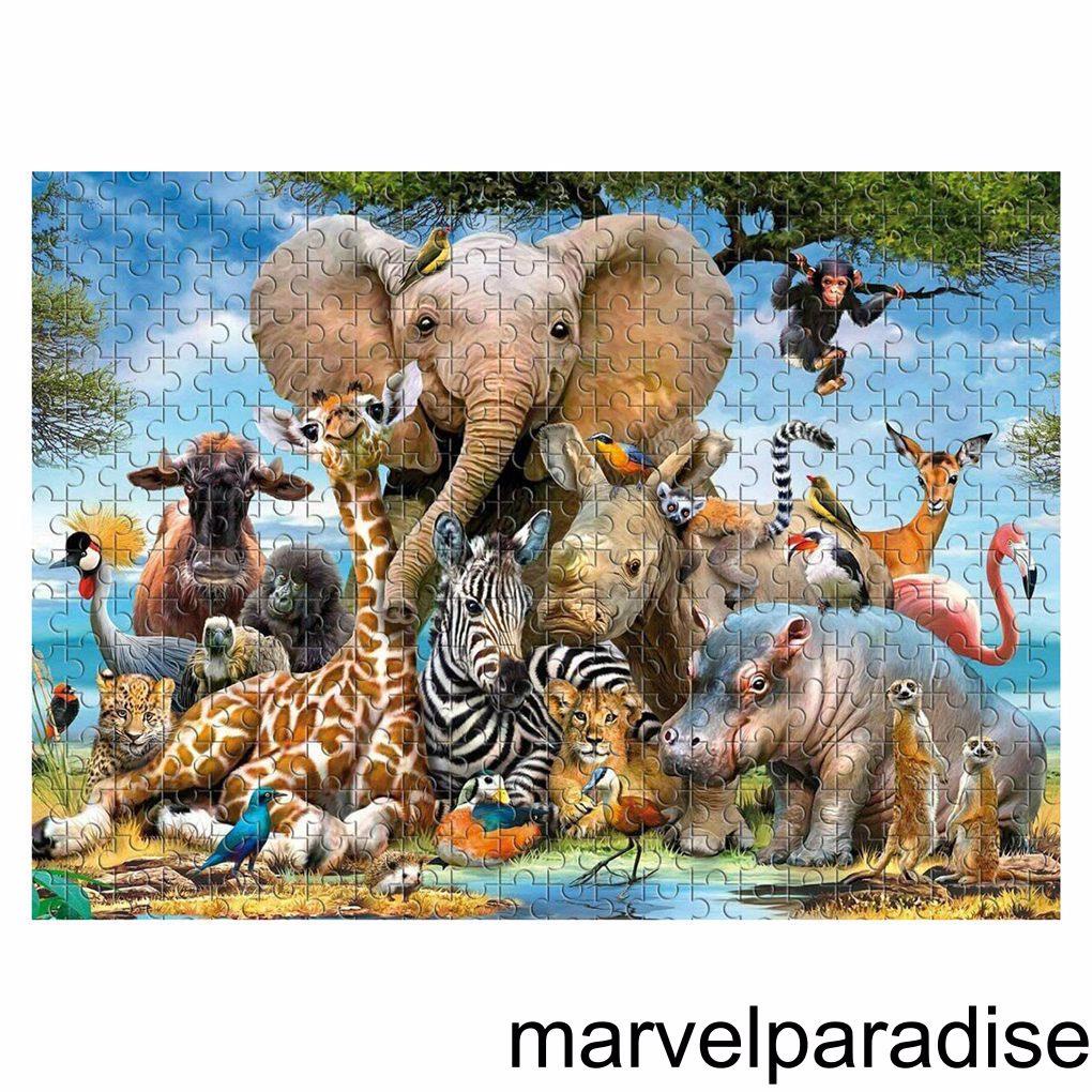 [Mapde] 1000 Pieces Kids Animal Paper Puzzle Children Disassemble Puzzle Toy Room Decorative Educational Toy