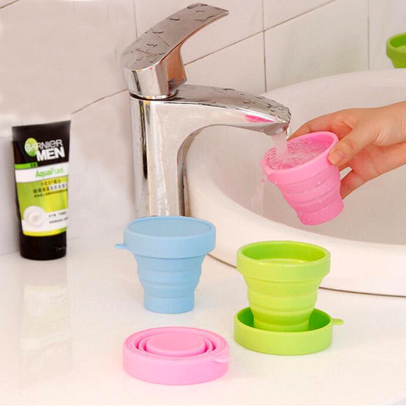 Cốc silicone Có Thể Gấp Gọn Tiện Dụng Dùng Khi Đi Cắm Trại