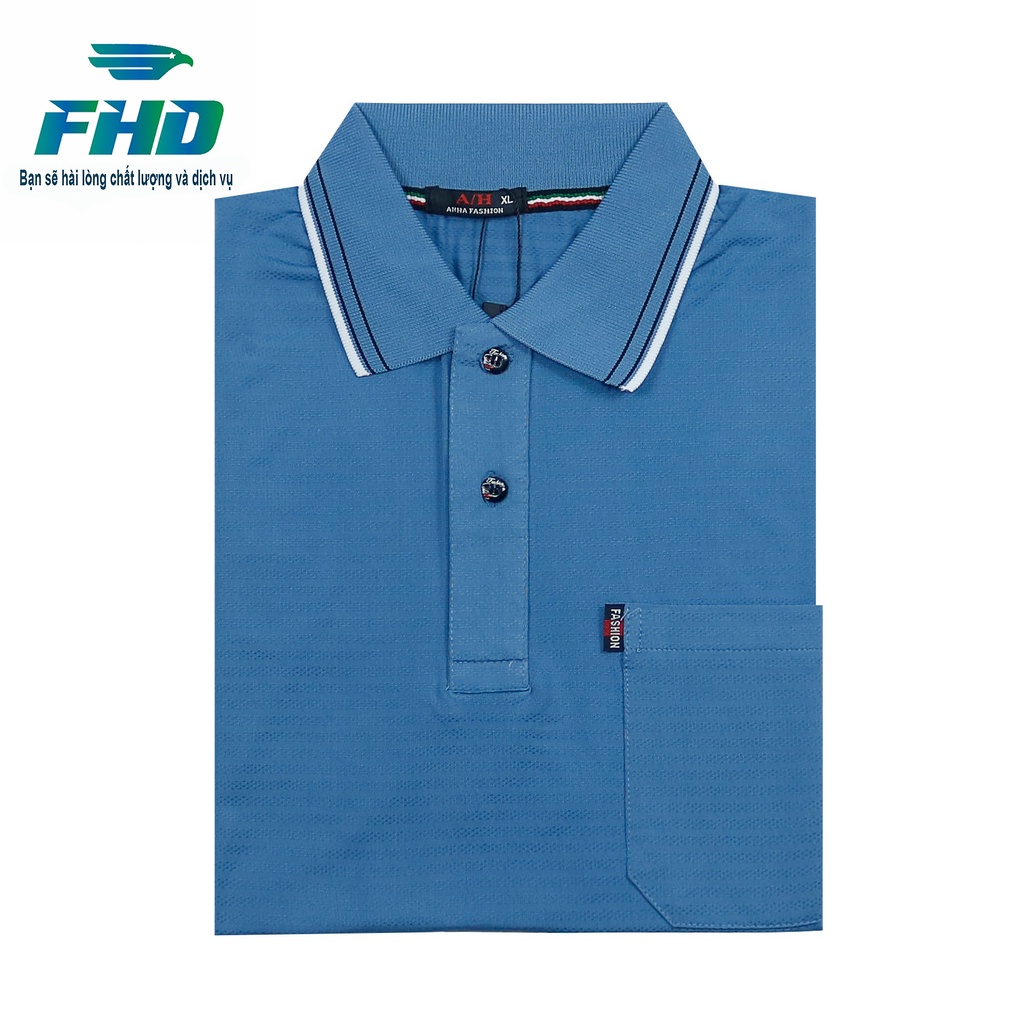 Áo thun nam trung niên có túi vải lỗ thoáng mát hút mồ hôi màu sắc nhã nhặn dễ phối đồ FHDA022_2