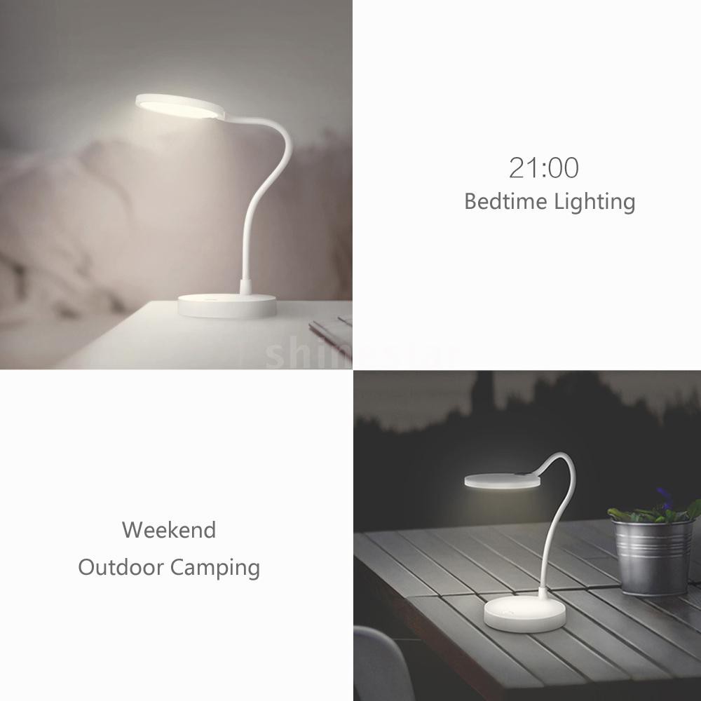 Xiaomi COOWOO U1 LED Desk Lamp Smart Table Bedside Lamp Eye Protection Light Adjustable 4000mAh Power 2USB Mobile P