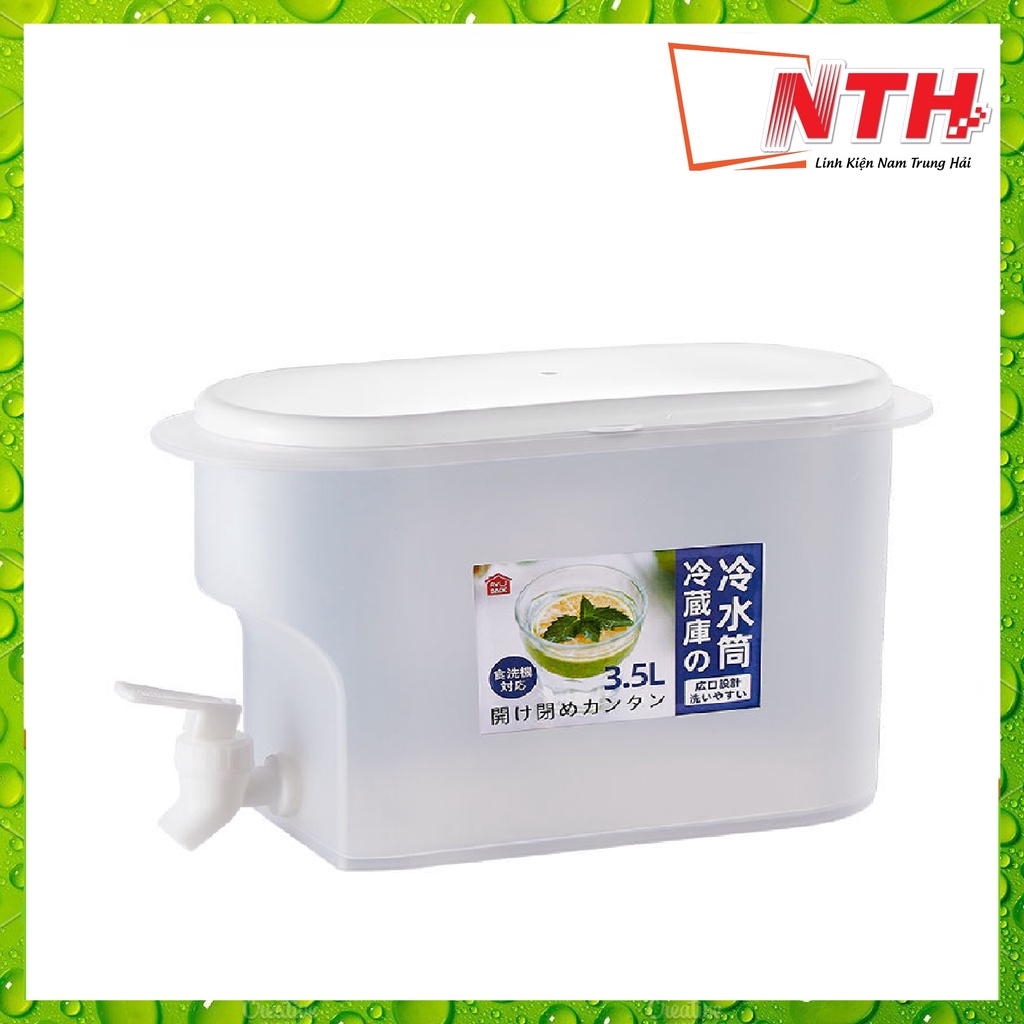 Bình đựng nước có vòi 3.5L Bình nhựa cao cấp để tủ lạnh thông minh