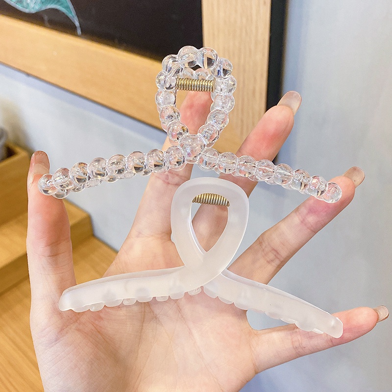 Kẹp tóc trong suốt thiết kế đơn giản phong cách Hàn Quốc cho nữ