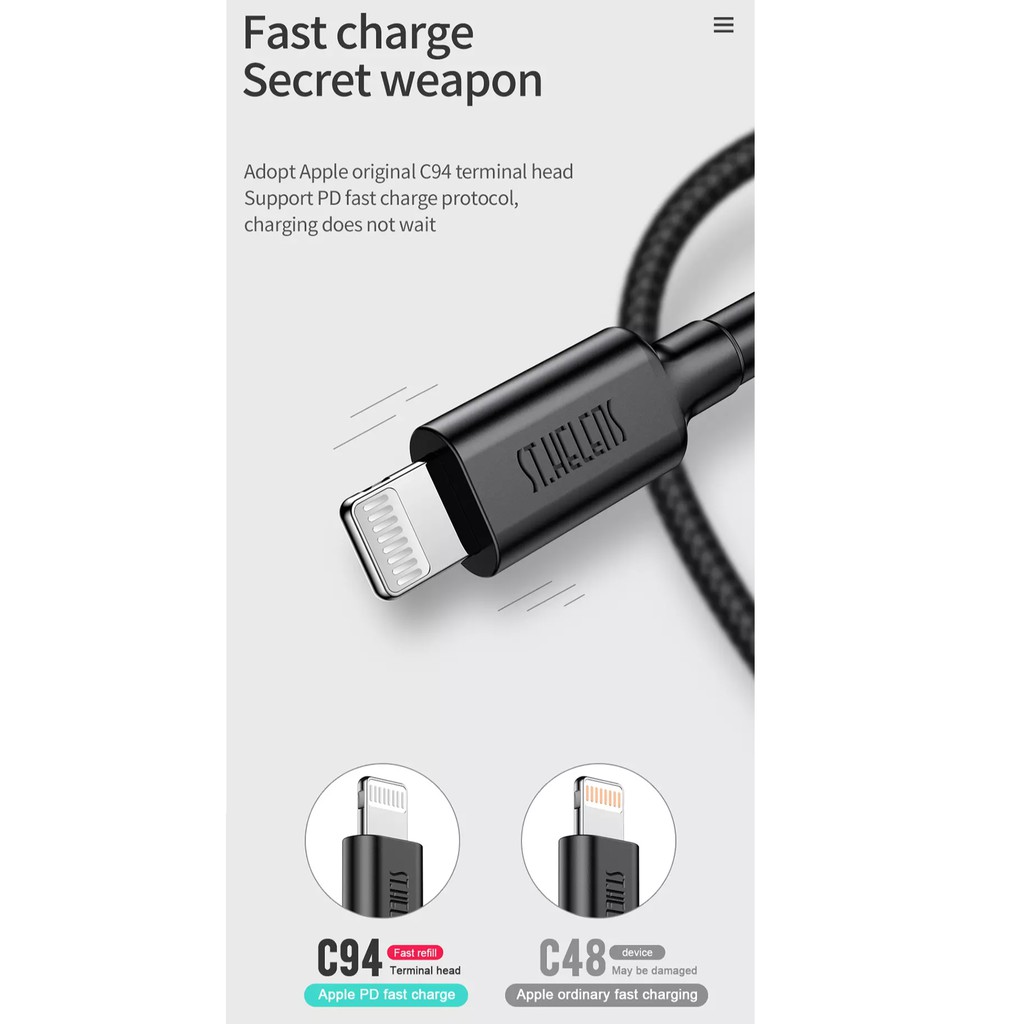 [CHUẨN MFI] Cáp Sạc Nhanh Joyroom / ST.HELENS PD 18W 1.2m / 1.5m Lightning cho iphone / ipad