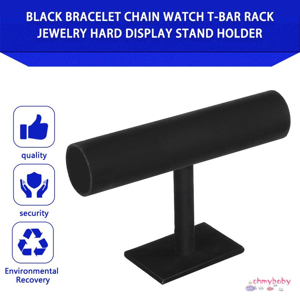 Màn hình trang sức Đứng da lộn Vòng đeo tay Chuỗi Đồng hồ T-Bar Giá treo đồ trang sức