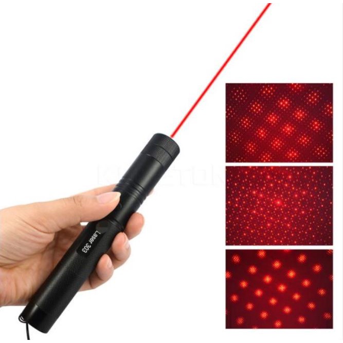 Đen Pin Laze Siêu Sáng Nhiều Màu Cao Cấp SD Lazer / Laser 303 Full Hộp
