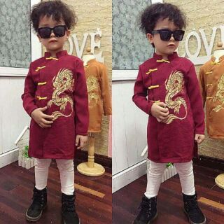 Áo dài vải đũi Hàn