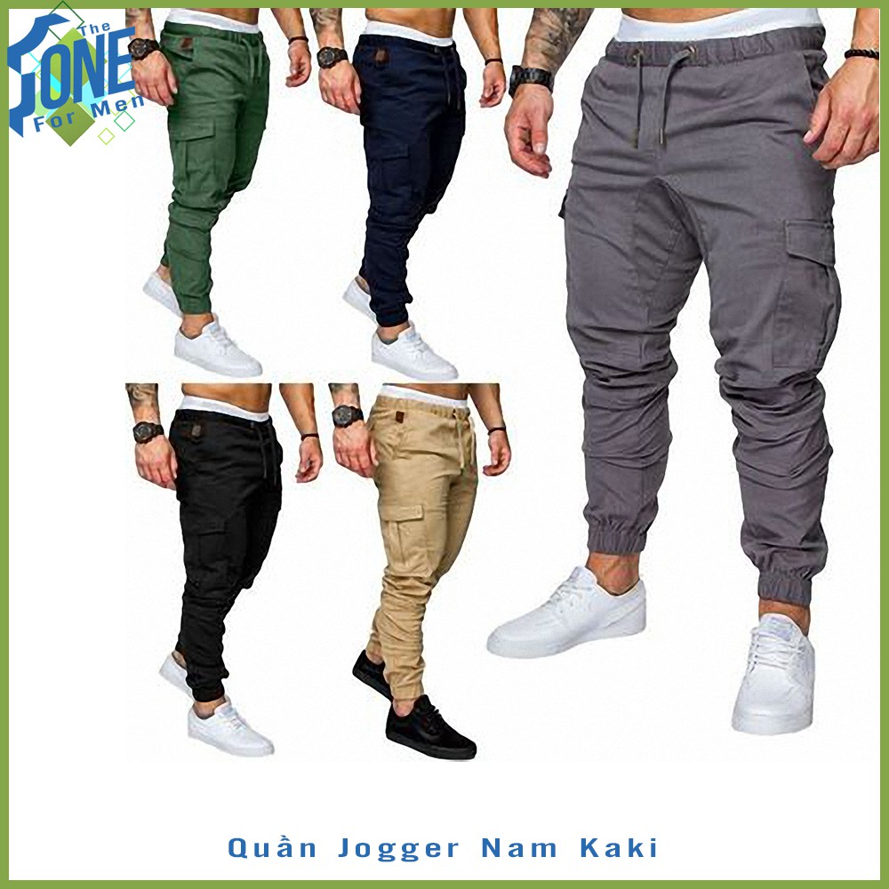 Quần Jogger kaki Nam Quần jean ôm vừa vặn Quần jean skinny jean đàn ông trẽ trung phong cách thời trang đương đại