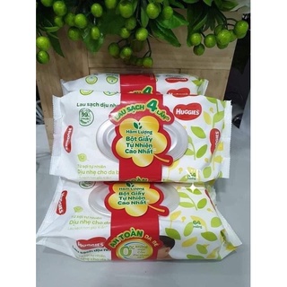 💯💯Khăn ướt Huggies 64 miếng KO MÙI về hàng nhé cả nhà