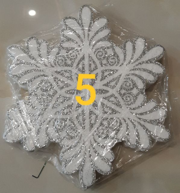 Hoa tuyết bằng xốp cứng treo trang trí noel 40k túi
