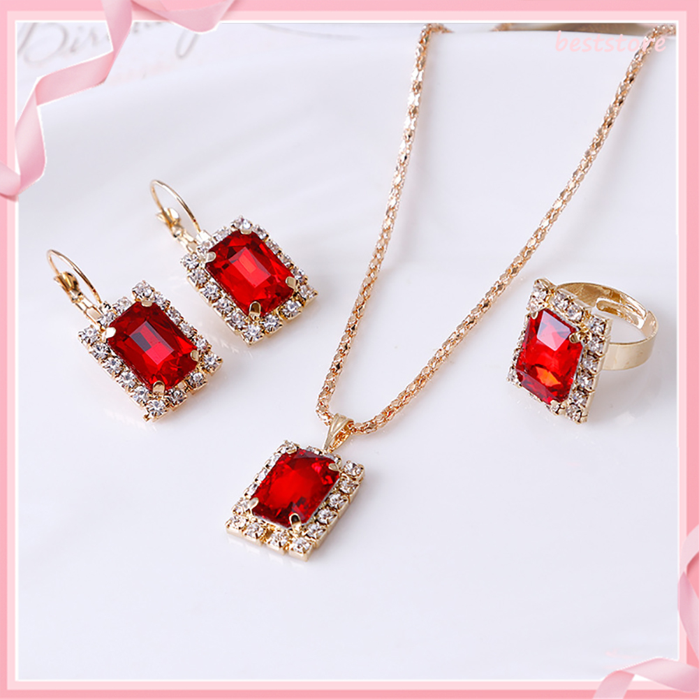 Bộ Trang Sức Đính Đá Thời Trang Dành Cho Nữ