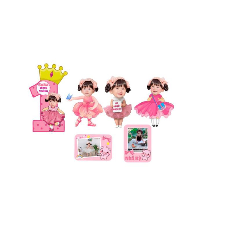 Chibi bé ngỗ nghĩnh trang trí đủ size ( khách đặt kèm phụ kiện trên 200k giảm 15% hàng chibi)