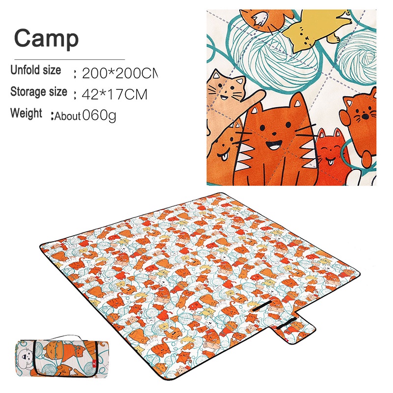 Camel CROWN Outdoor picnic mat picnic moisture-proof mat cắm trại dã ngoại vải