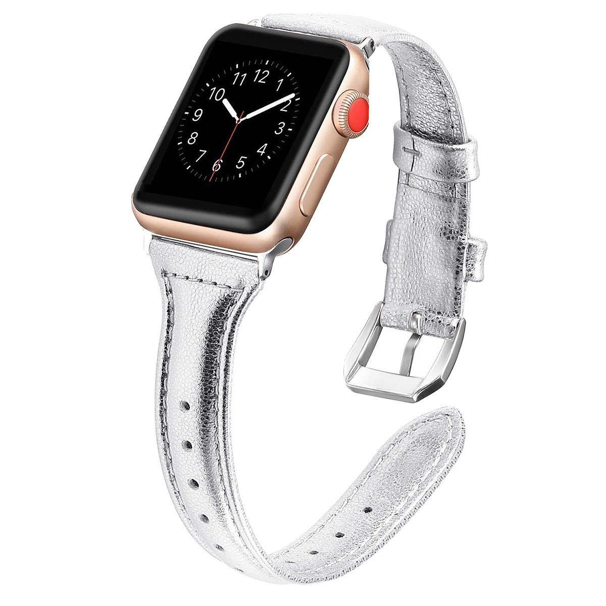 Dây Đeo Bằng Da Sang Trọng Cho Đồng Hồ Thông Minh Apple Watch Series 5 / 3 (38Mm / 40mm / 42mm / 44mm)