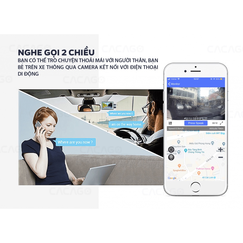 Cam hành trình 811-DVR có Sim 3G, có Wifi có GPS