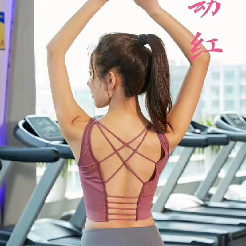 Áo bra dây chéo sau CHUNCHUN, áo tập gym yoga hàng cao cấp mẫu mới nhất 2021