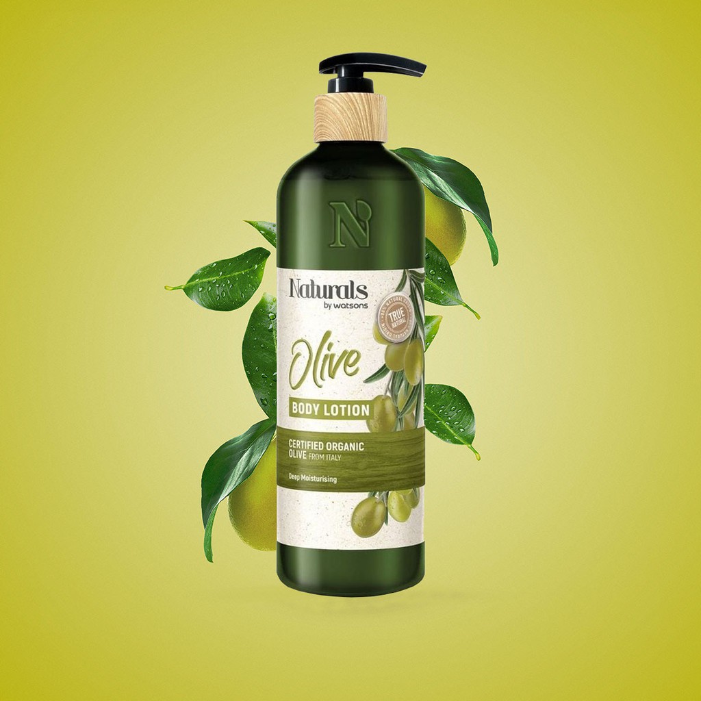 Sữa Dưỡng Thể Naturals By Watsons True Natural Chiết Xuất Olive 490ml