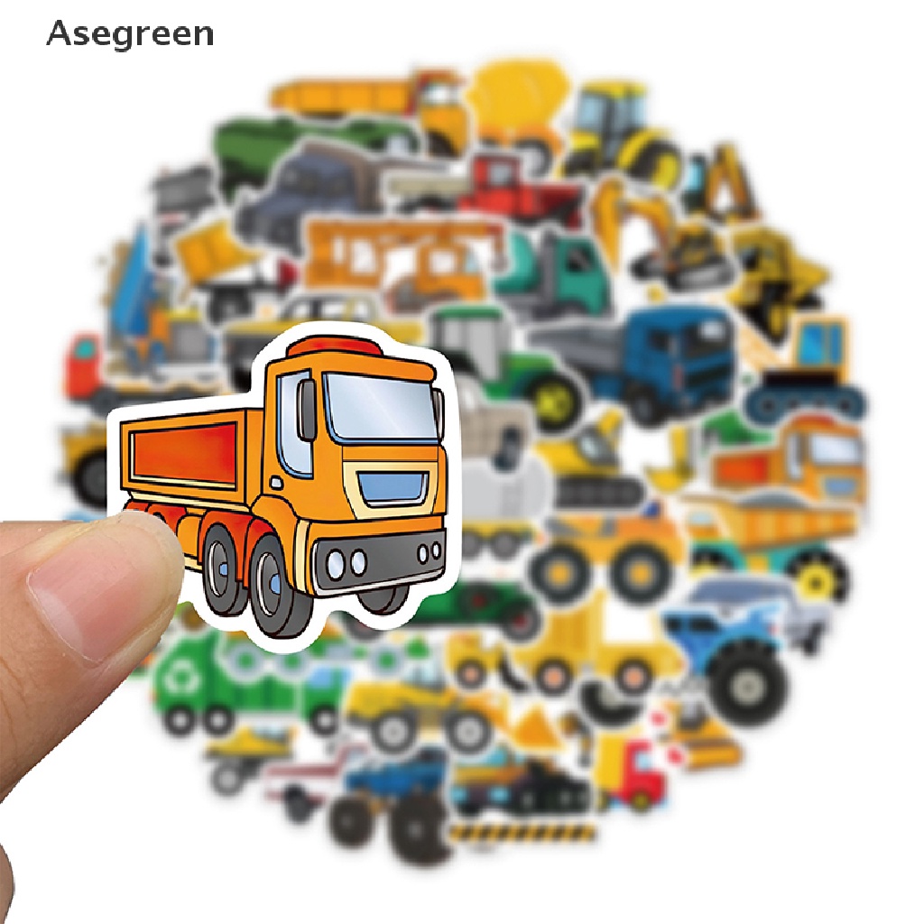 Bộ 50 miếng dán trang trí xe hơi / xe tải / guitar / laptop họa tiết graffiti độc đáo