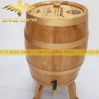 Bình ngâm rượu 100 lít dáng đứng, Thùng gỗ sồi cao cấp