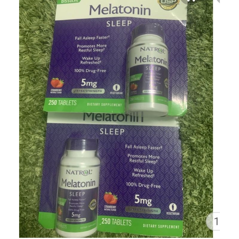 Hộp ngậm Natrol Melatonin Sleep 5mg 250v