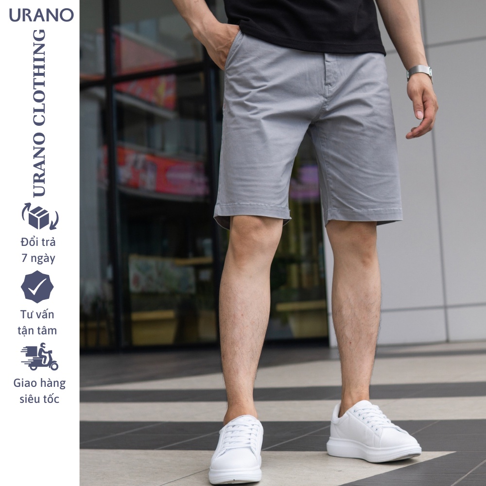 Quần Short Nam Kaki URANO Chất Vải Mềm Mịn, quần đùi nam 6 màu trẻ trung lịch lãm