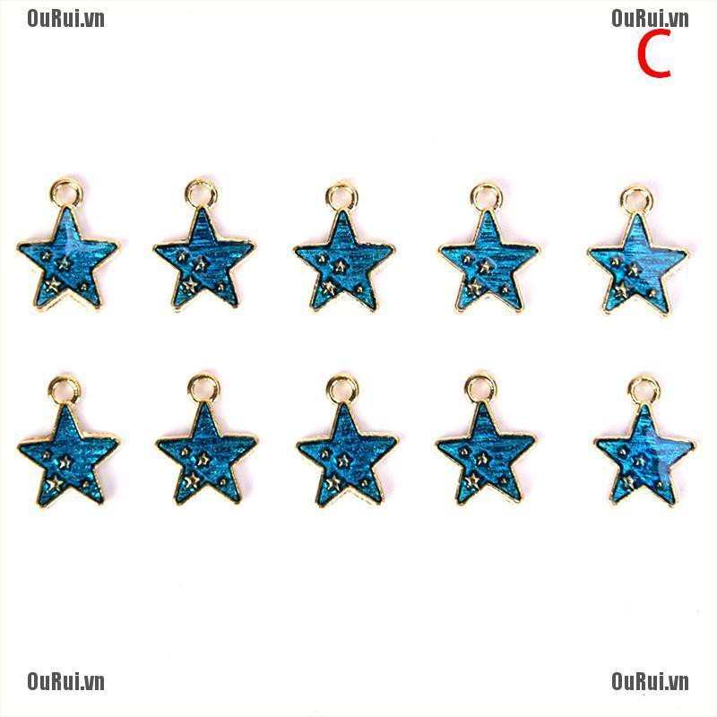 {FCC}CHARMS Set 10 Mặt Dây Chuyền Hình Vũ Trụ Độc Đáo{OuRui.vn}