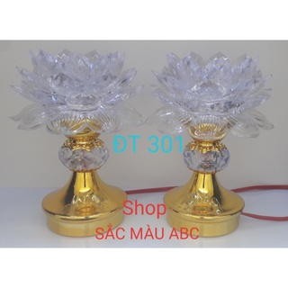 Bộ 2 đèn thờ Sen đổi nhiều màu đẹp