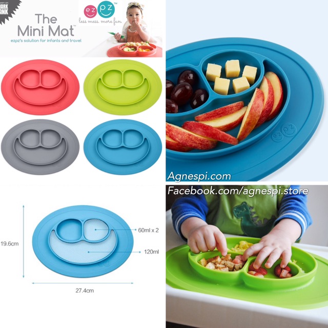 Khay ăn dặm silicon EzPz Mini Mat